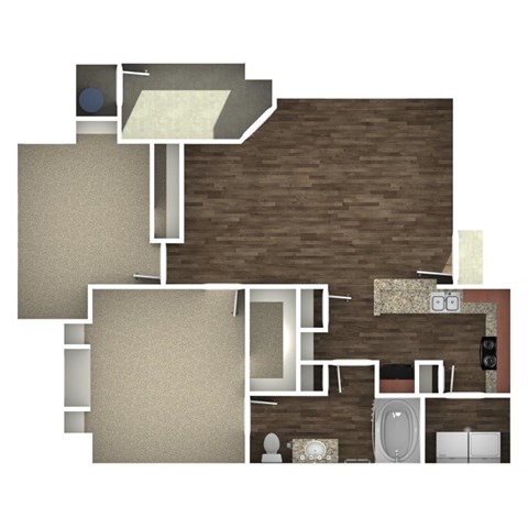 The Presley at Whitney Ranch Apartments Rhythm Floor Plan
